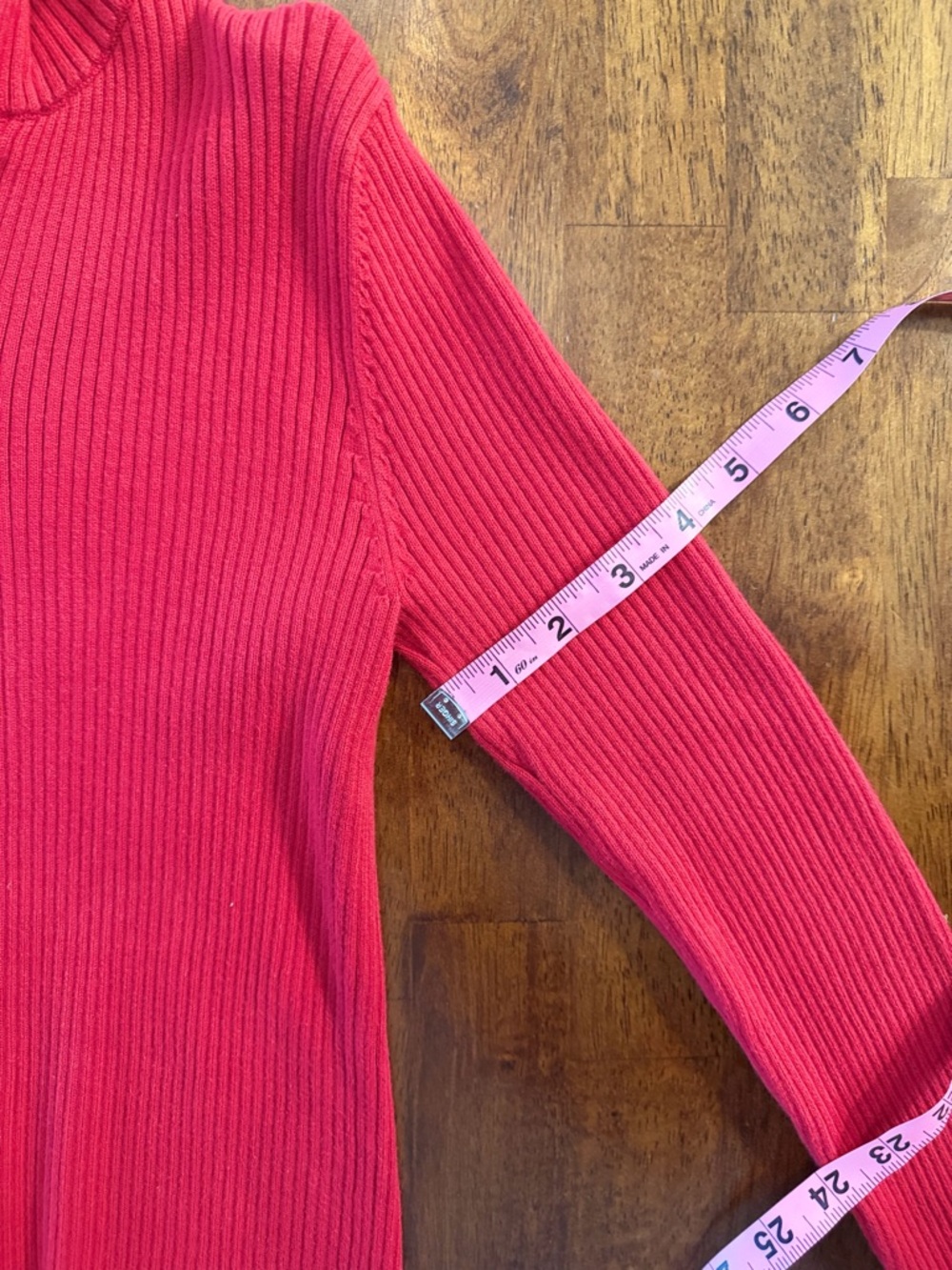 Vintage Ralph Lauren Polo Red Ribbed Quarter-Zip Sweater Top Sz M - Picture 6 of 7